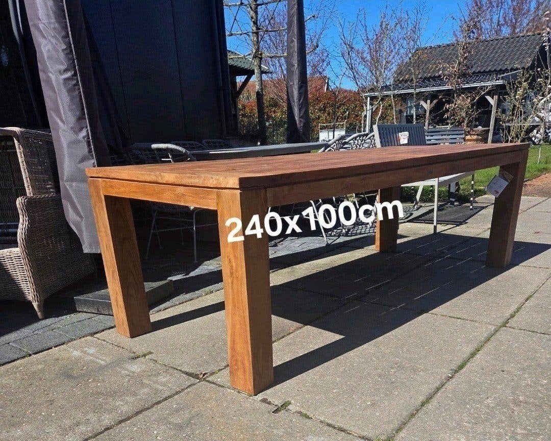 TEAK HOUTEN TAFEL 240X100CM €600 garden impressions, Ophalen, Nieuw