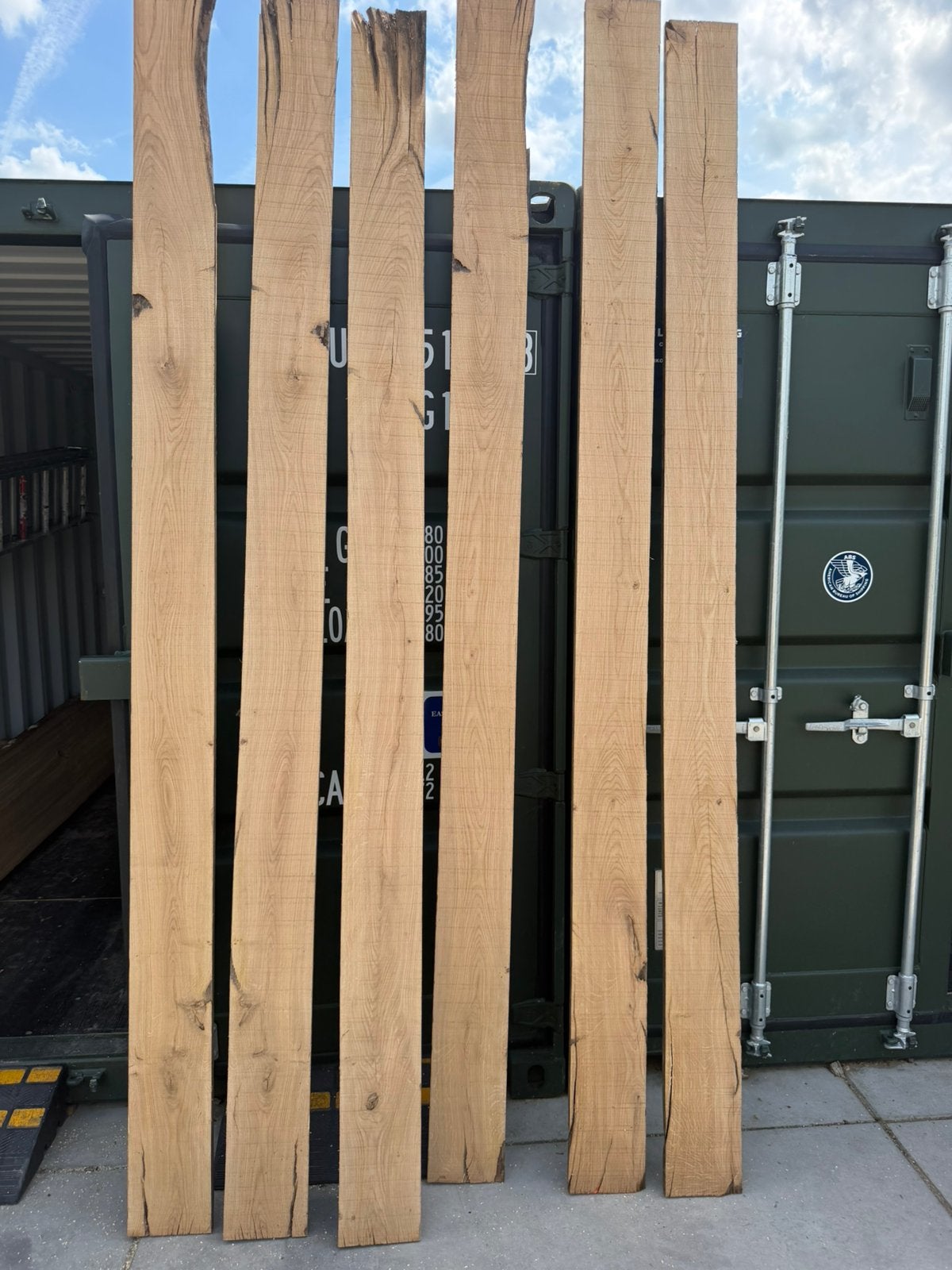 6 oud eiken planken 300x19x2,5 cm voor 180 euro, Ophalen, Zo goed als nieuw, 250 cm of meer, Planken
