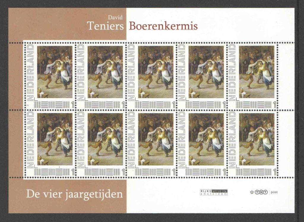 Postzegels De 4 Jaargetijden: Boerenkermis, Postzegels en Munten, Postzegels | Nederland, Ophalen of Verzenden, Na 1940, Postfris