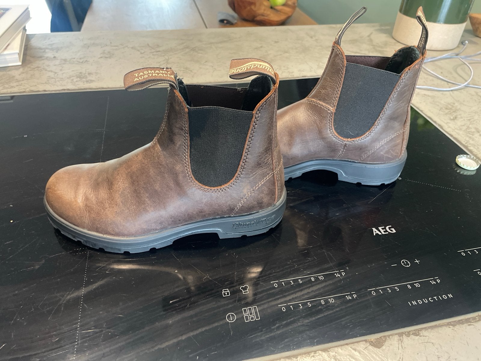 Blundstone Chelsea boots - Bruin leer - Maat 41/2 (37), Kleding | Dames, Schoenen, Ophalen of Verzenden, Gedragen, Bruin, Lage of Enkellaarzen