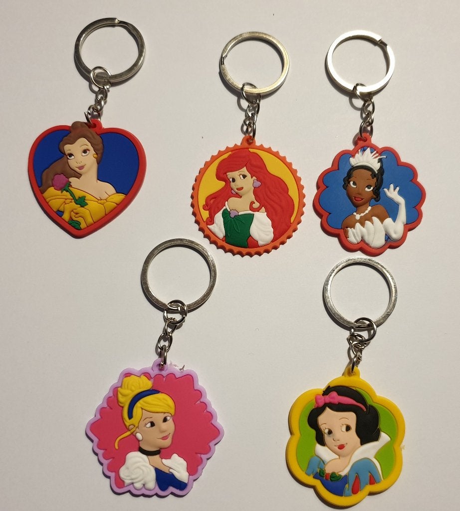 Prinsessen sleutelhangers Belle, Ariel, Tiana e.d., nieuw!, Ophalen of Verzenden, Nieuw, Feestartikel