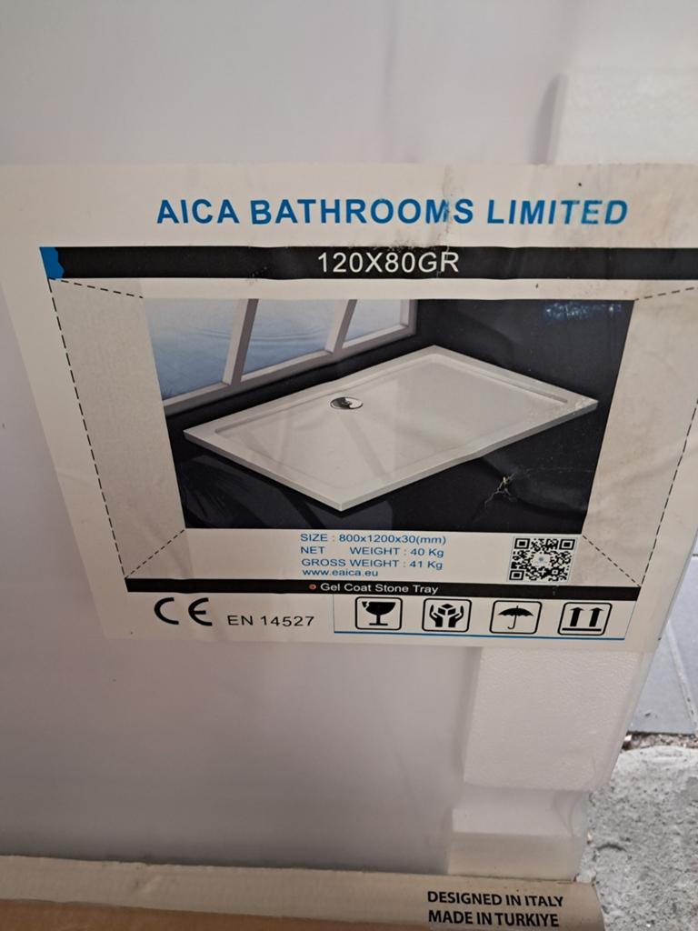 Douchebak wit. Merk Aica sanitair, Ophalen, Nieuw, Douche