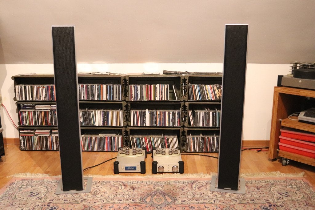 Piega TS5 luidspreker set, Audio, Tv en Foto, Vloerstaande luidspreker, Gebruikt, 120 tot 150 watt, Ophalen