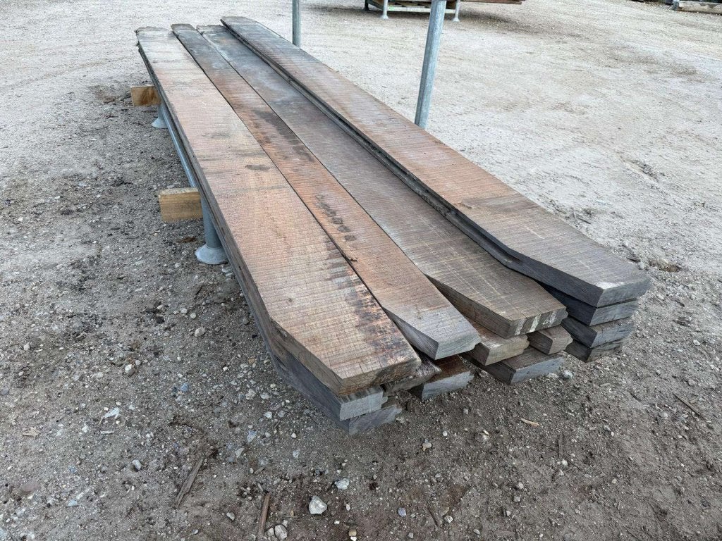 Azobé Damwandplanken 8 cm Dik | Hardhout | 400 & 425 cm |, Gebruikt, Plank