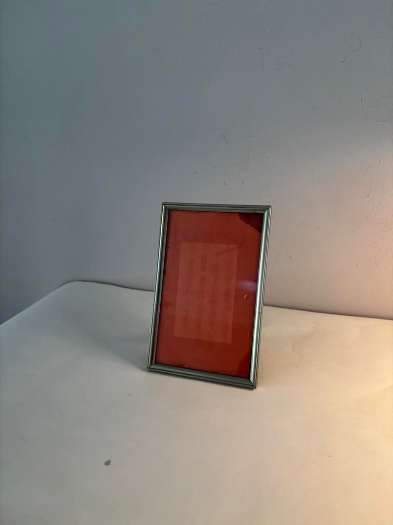 Vintage 60s verzilverd fotolijstje, *, Gebruikt, Verzenden, *
