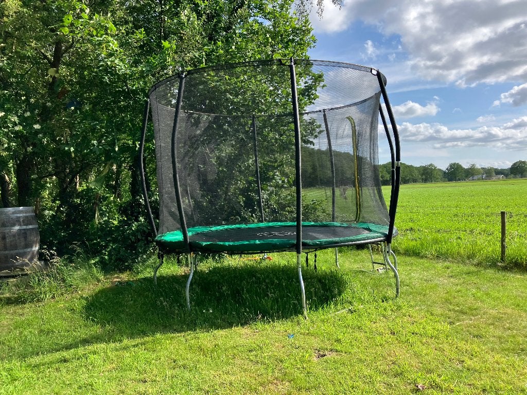 Trampoline Cricit 300cm met veiligheidsnet en trap, Ophalen, Zo goed als nieuw