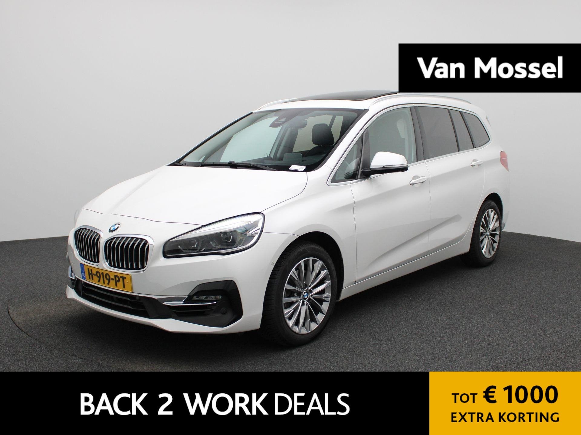 BMW 2-serie Gran Tourer 218i 7p. High Executive Edition | PA, Auto's, 12 maanden, Gebruikt, 7 stoelen, Wit
