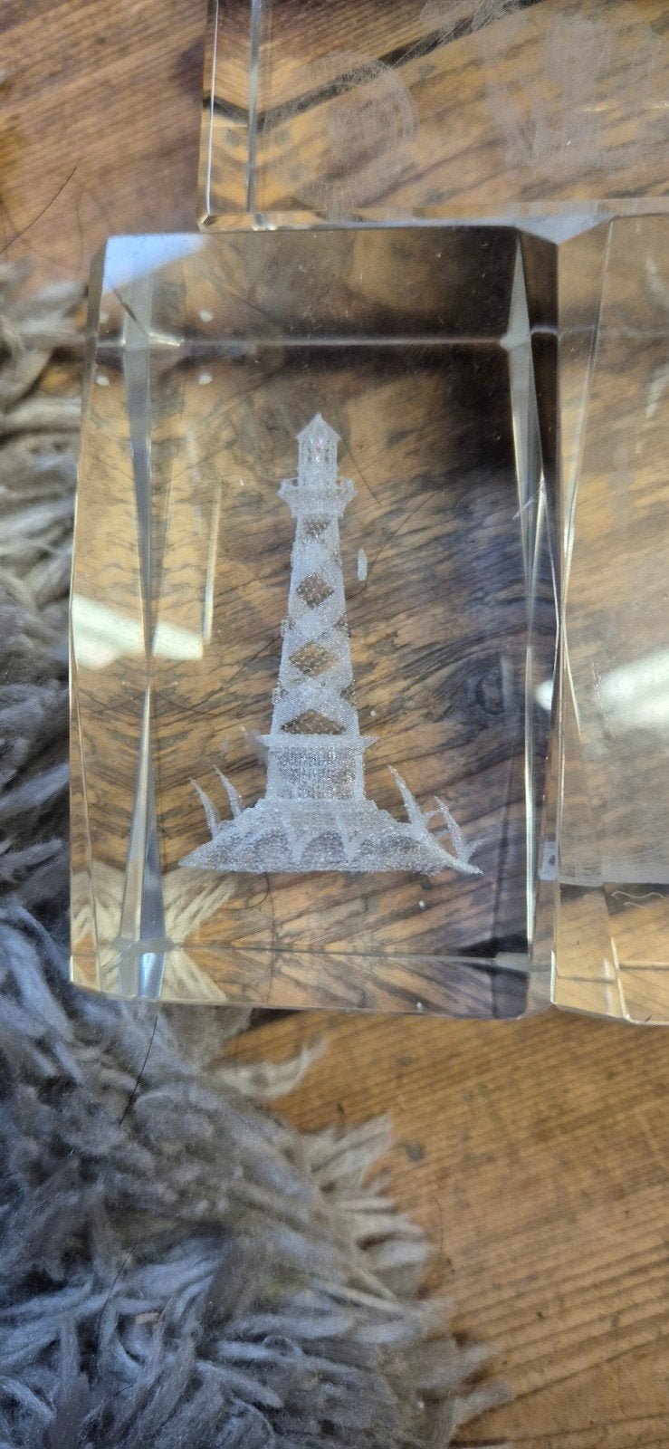 Glazen 3D-lasergegraveerde decoratieblokken, Ophalen of Verzenden, Zo goed als nieuw, Overige typen