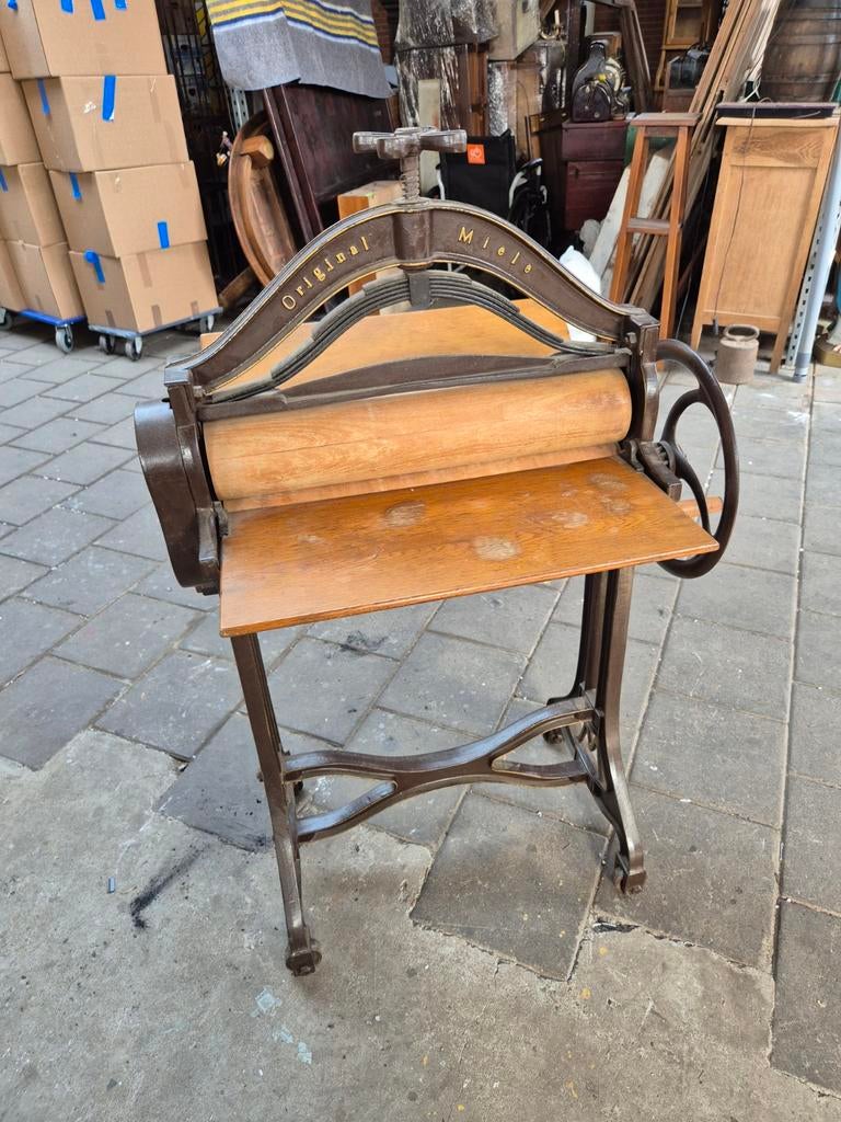 Originele Antieke Miele Mangel - Decoratief en Functioneel, Ophalen of Verzenden