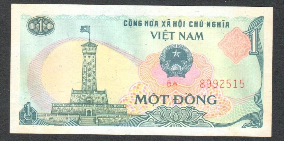 Bankbiljet - Vietnam 1 Dong 1985 UNC., Ophalen of Verzenden, Zuidoost-Azië, Los biljet