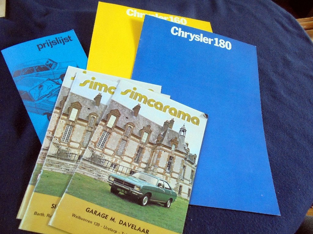 Simca. Chrysler. ca. 1972. Samen ter verkoop aangeboden., Verzamelen, Merken en Reclamevoorwerpen, Verzenden, Gebruikt, Overige typen