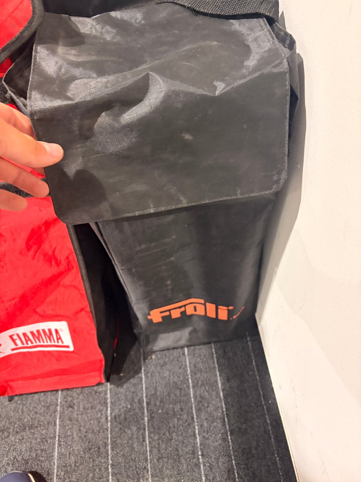 FROLI OPRIJBLOKKEN SET CAMPER CARAVAN MET TAS, Ophalen of Verzenden, Zo goed als nieuw