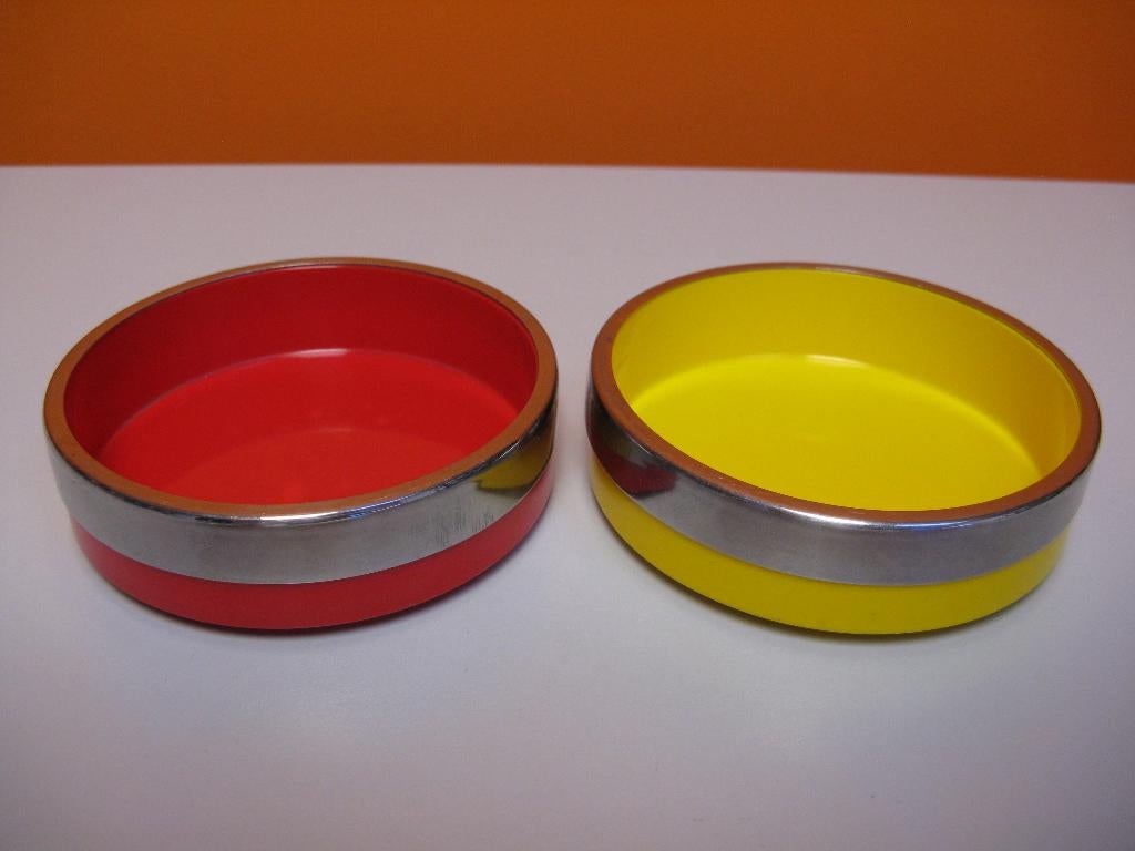 2x Heller rainbow stapel schaaltjes Massimo Vignelli Italy, Huis en Inrichting, Ophalen of Verzenden, Gebruikt