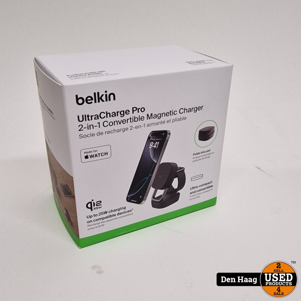 Belkin UltraCharge Pro 2-in-1 magnetische oplader | Nieuw, Belkin, Gebruikt, Support@belkin.com, 12045 E. Waterfront Drive
Playa Vista, CA 90094
United States