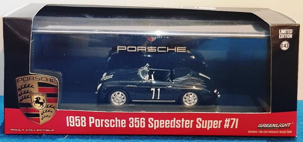 Greenlight 1/43 1958 Porsche 356 Speedster Super #71, Hobby en Vrije tijd, Modelauto's | 1:43, Verzenden, Nieuw, Auto, Overige merken