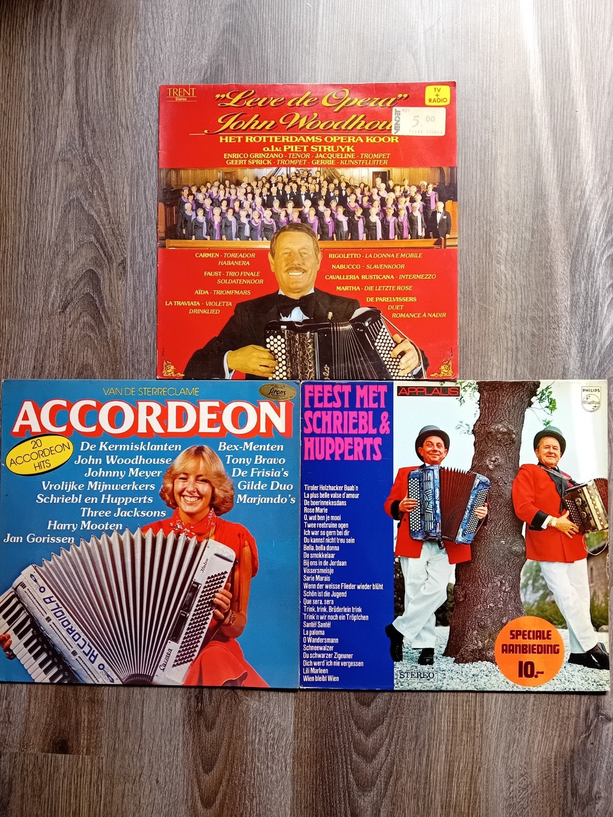 3x LP Accordeon: John Woodhouse, Schriebl & Hupperts, Cd's en Dvd's, LP, Gebruikt, Ophalen of Verzenden, 12 inch