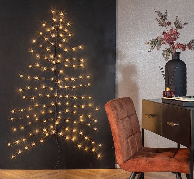 Kerstboom verlichting voor aan de wand in 3 maten, Www.jufbrocante.nl, Www.jufbrocante.nl, Nieuw, Ophalen of Verzenden