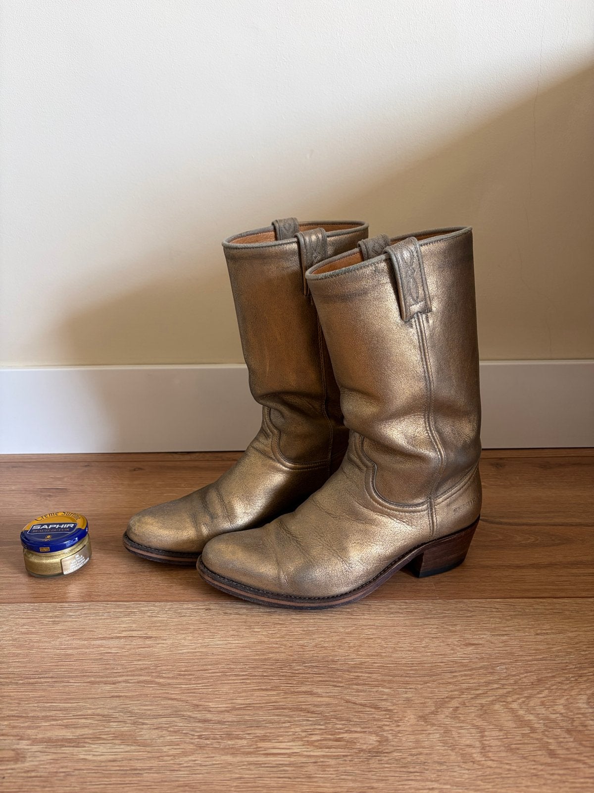 Sendra laarzen goud maat 39, Hoge laarzen, Overige kleuren, Ophalen of Verzenden, Zo goed als nieuw