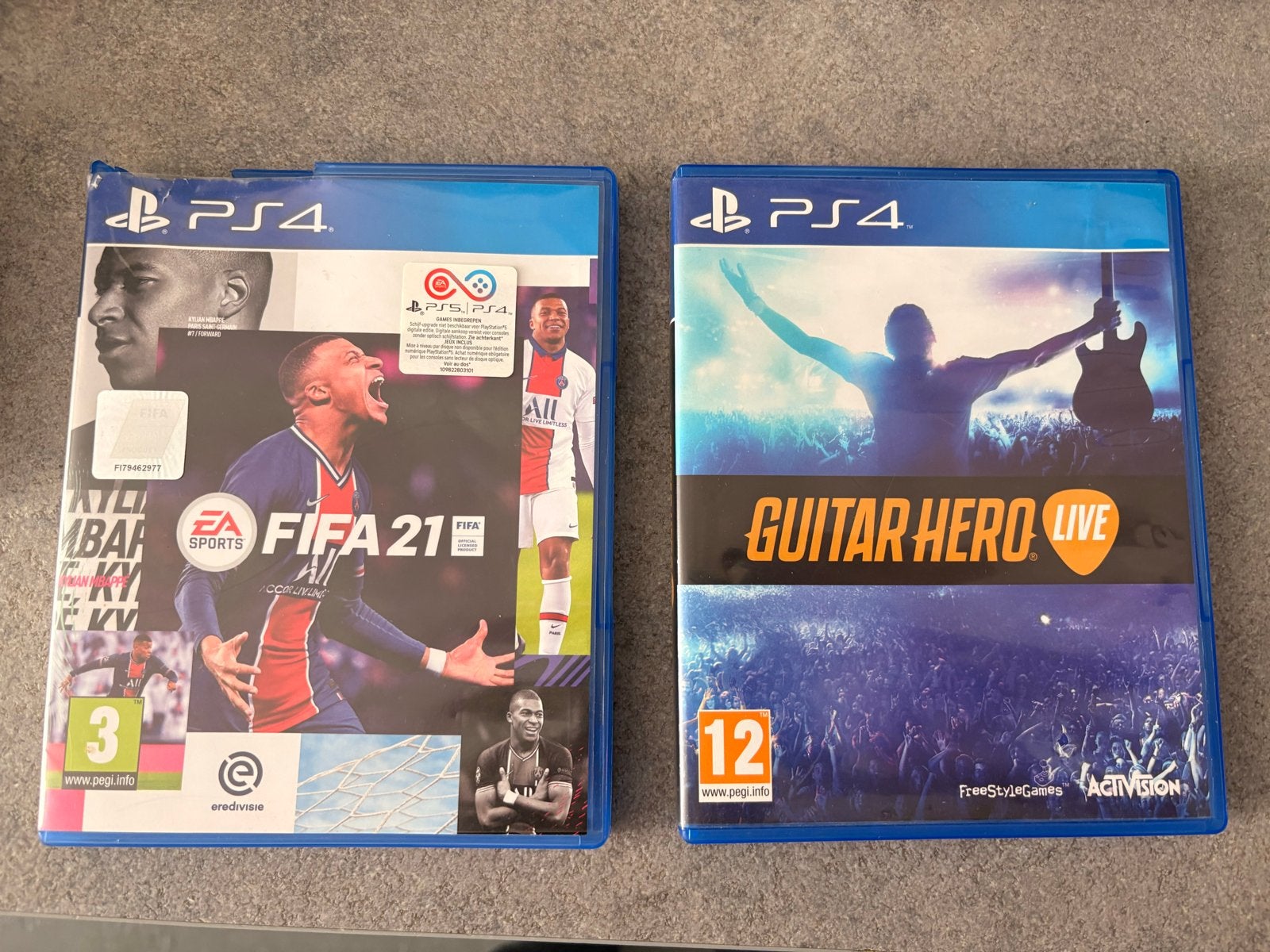 FIFA 21 en Guitar Hero Live PS4 games, Gebruikt, Eén computer, Ophalen of Verzenden, 3 spelers of meer
