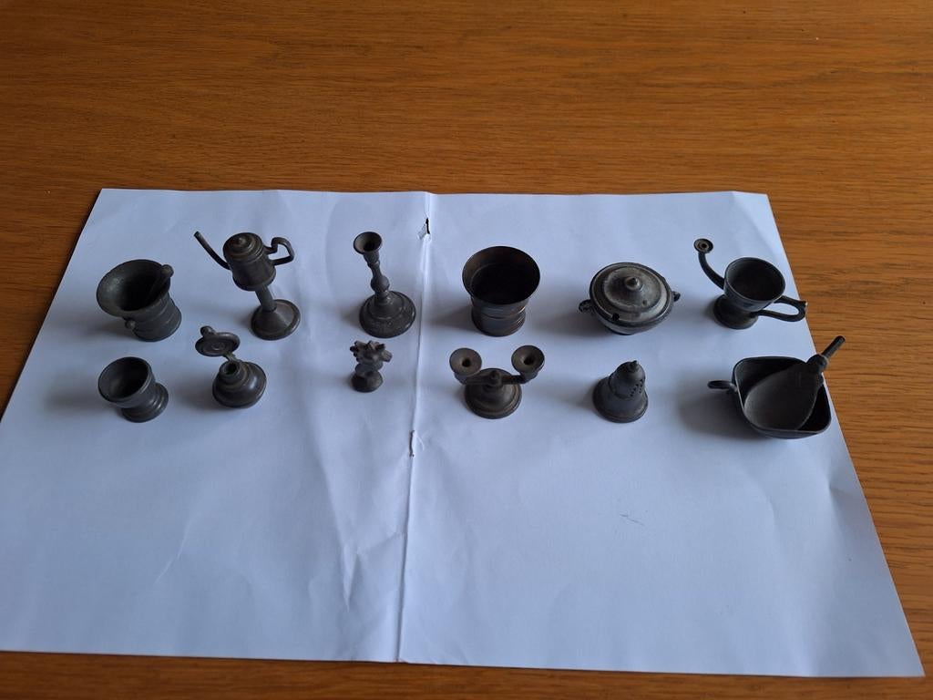 Te koop miniatuurtjes Tin, Antiek en Kunst, Ophalen of Verzenden