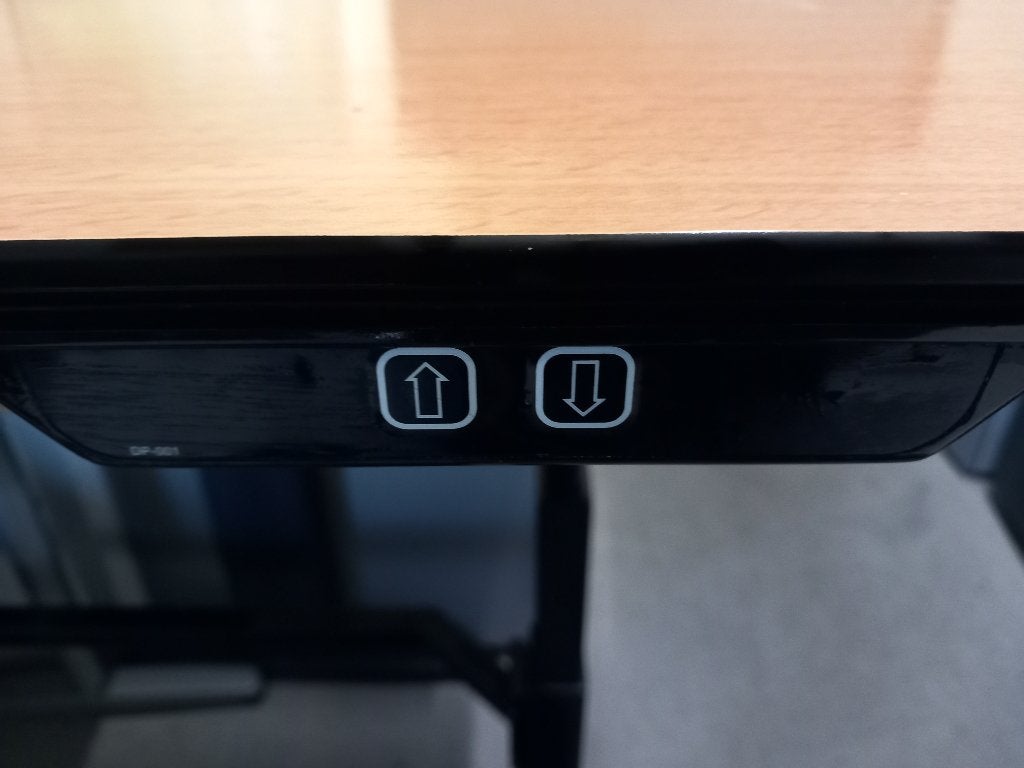 Zit/ sta hoekbureau 160/160 elektrisch, Ophalen, Zit-sta bureau, Elektrisch, Gebruikt