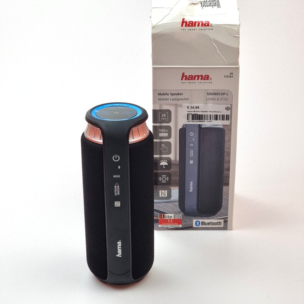 Hama Mobile Speaker Soundcup-L | Nette staat, Hama, Zo goed als nieuw, Service@hama.com, Hama GmbH & Co KG
Kessenackerstr. 10
86652 Monheim
Germany