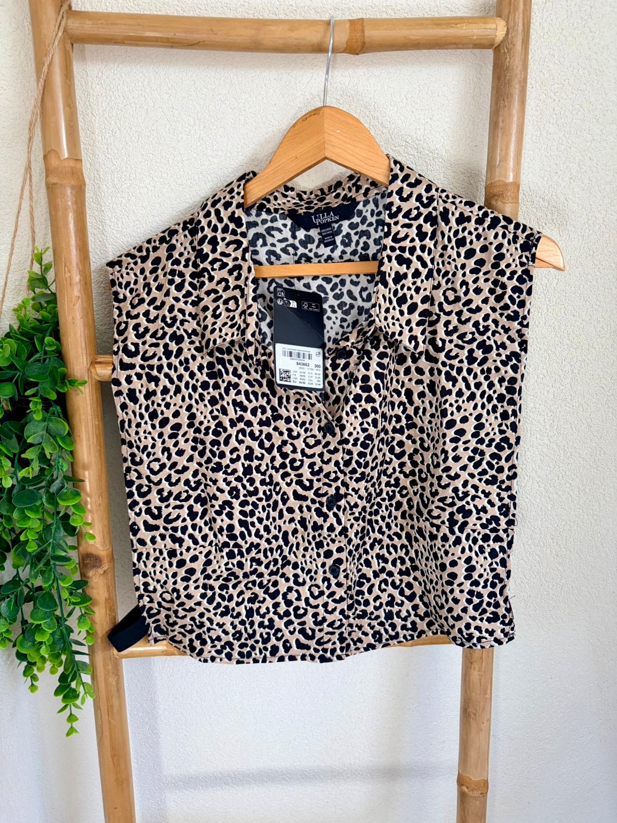 Ulla Popken nieuw leopard kraagje maat 54/56, Ophalen of Verzenden, Zo goed als nieuw, Bruin, Blouse of Tuniek