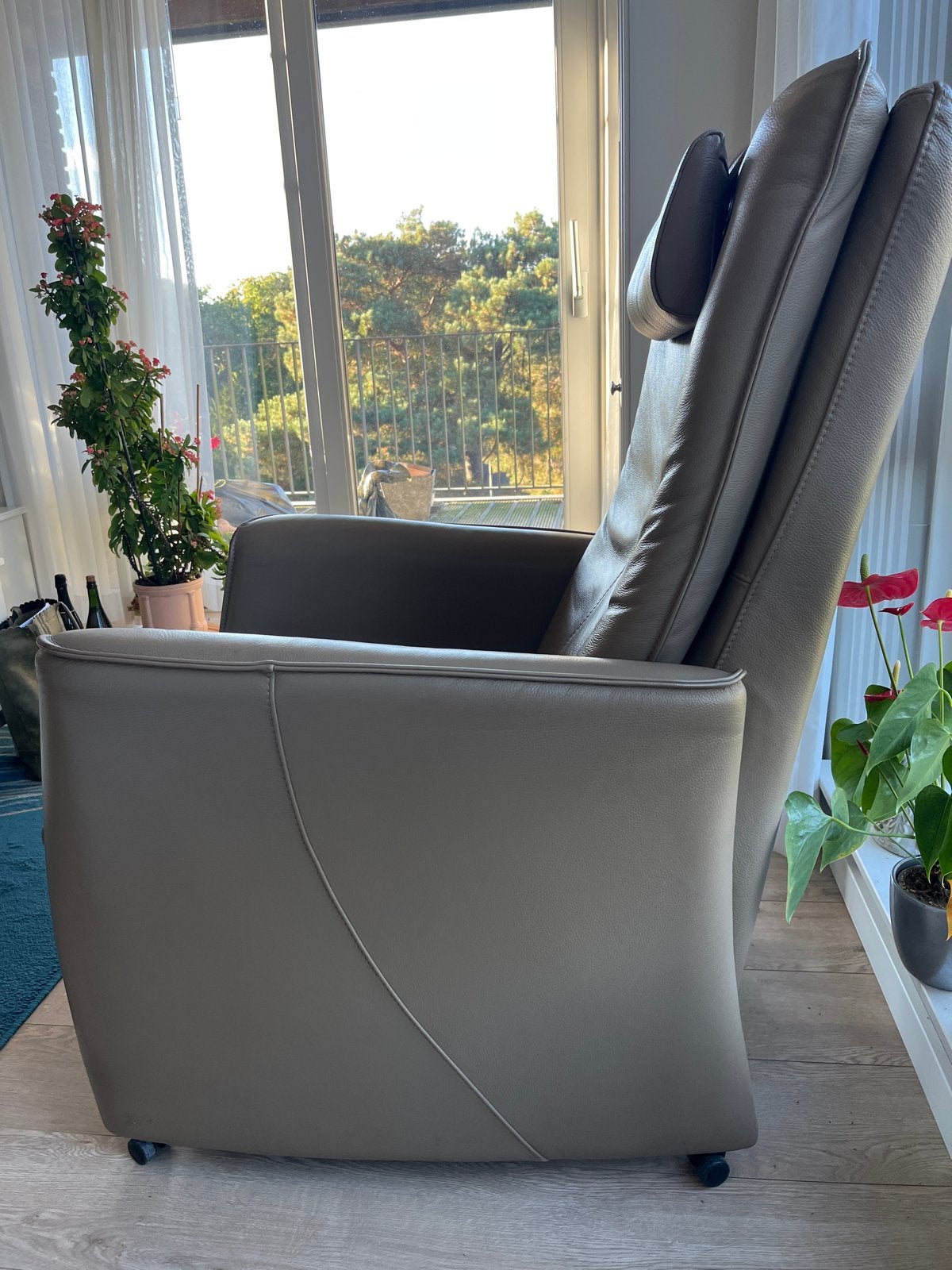 2x Comfortabele leren relaxfauteuil - Zo goed als nieuw