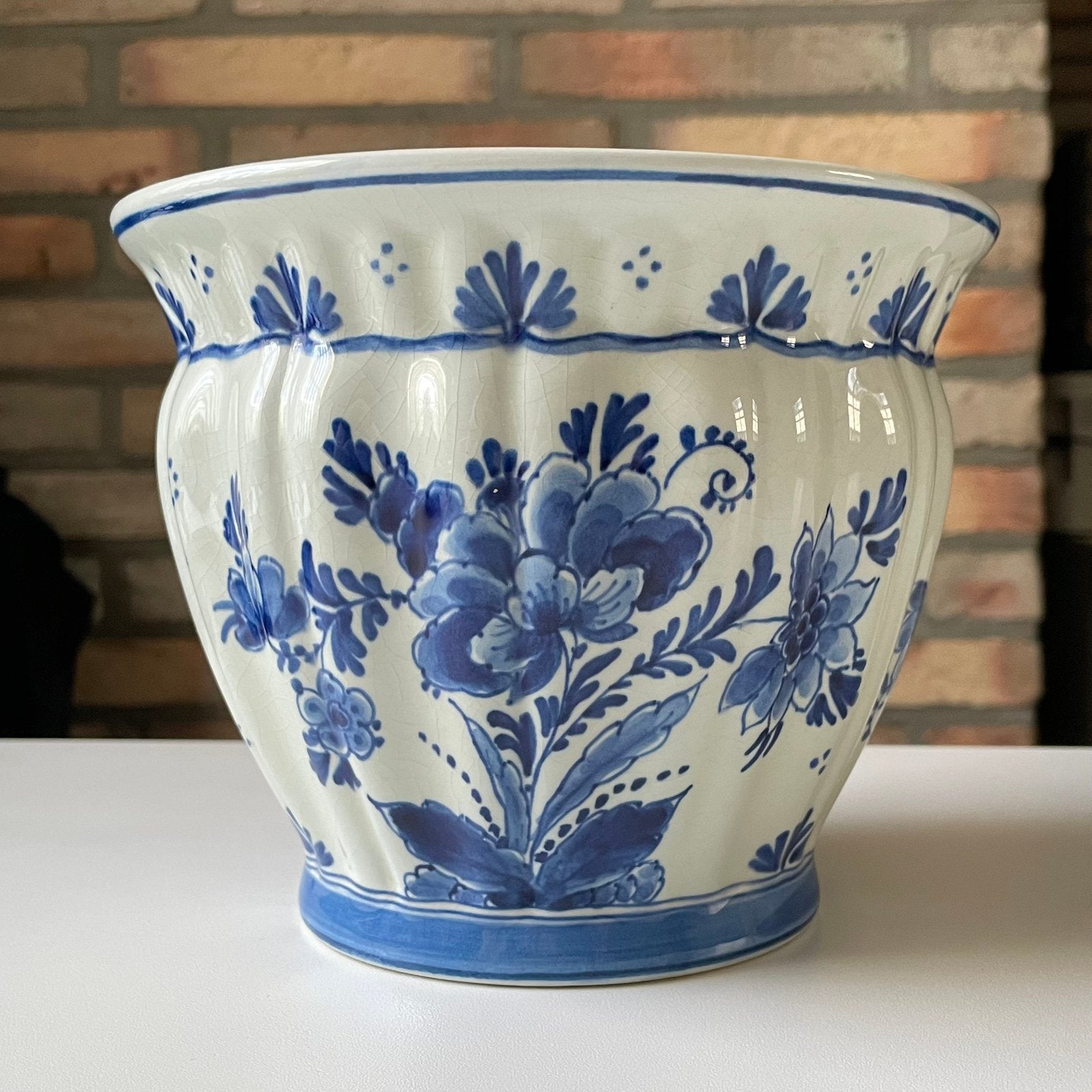 Porceleyne Fles Delftsblauw Cachepot Jardiniere, Ophalen of Verzenden