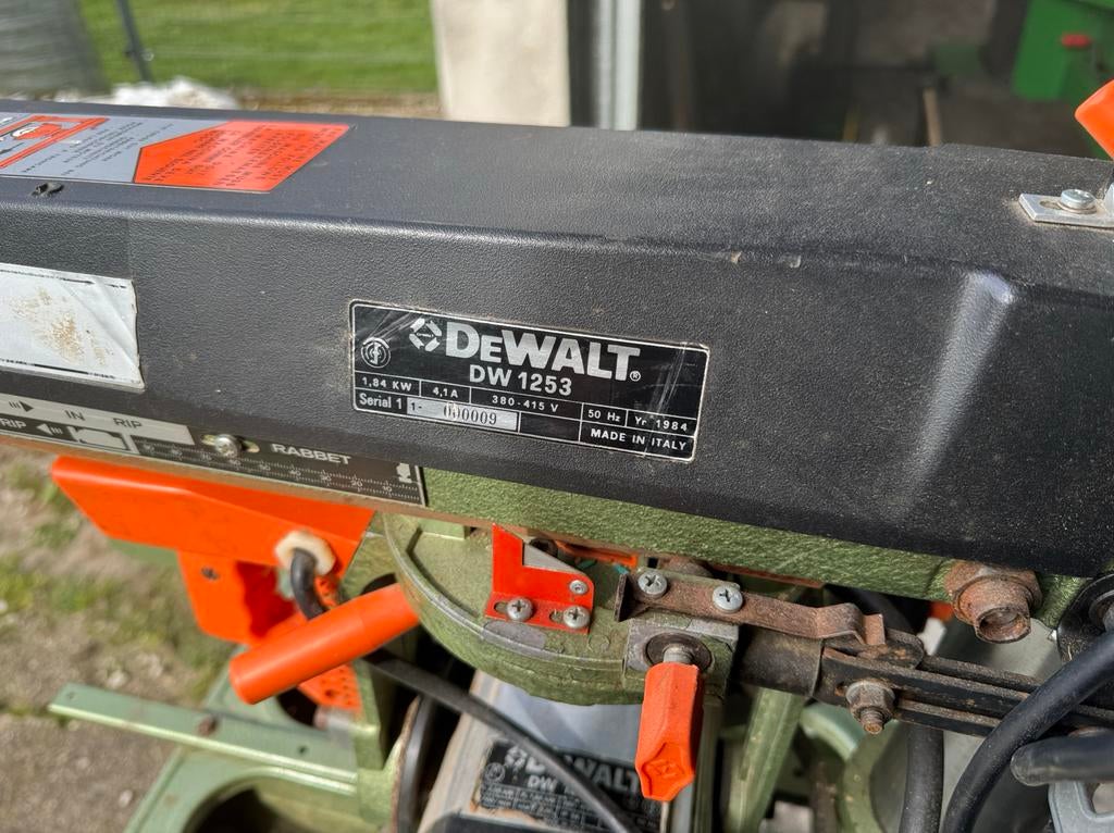 DeWalt DW 1253 Afkortzaag, Doe-het-zelf en Verbouw, Ophalen, Gebruikt, 70 mm of meer, Afkortzaag
