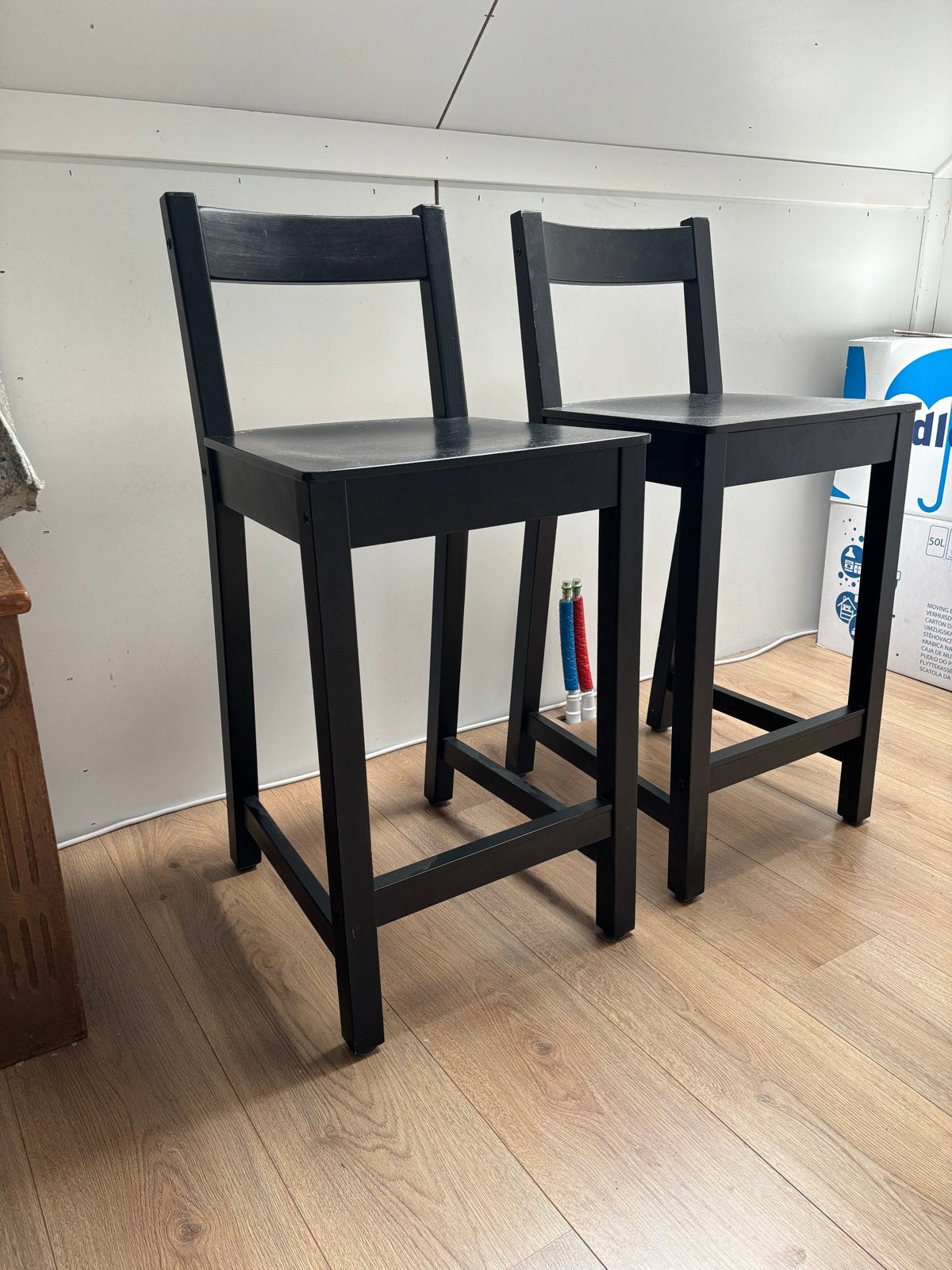 Ikea Nordviken barkruk laag model 62cm, Ophalen, Gebruikt, Met voetsteun, 60 tot 90 cm