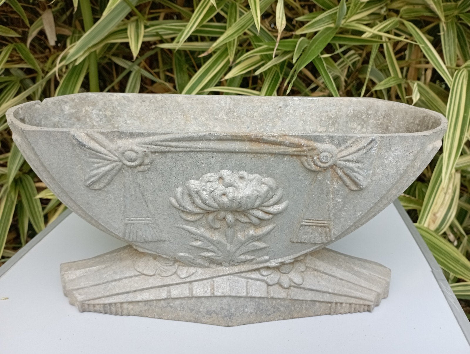 gegoten aluminium Jardinière art deco periode, Antiek en Kunst, Curiosa en Brocante, Ophalen of Verzenden