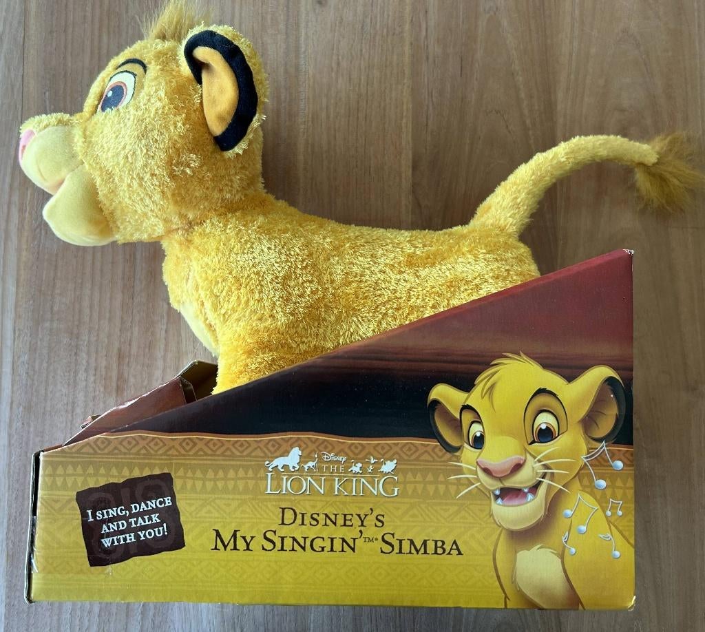 Lion King - zingende Simba, Ophalen of Verzenden, Leeuwenkoning of Jungle Boek, Zo goed als nieuw, Beeldje of Figuurtje