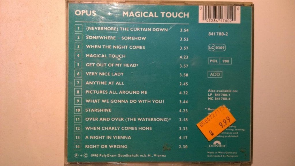 Opus - Magical Touch, Ophalen of Verzenden, Zo goed als nieuw, Poprock