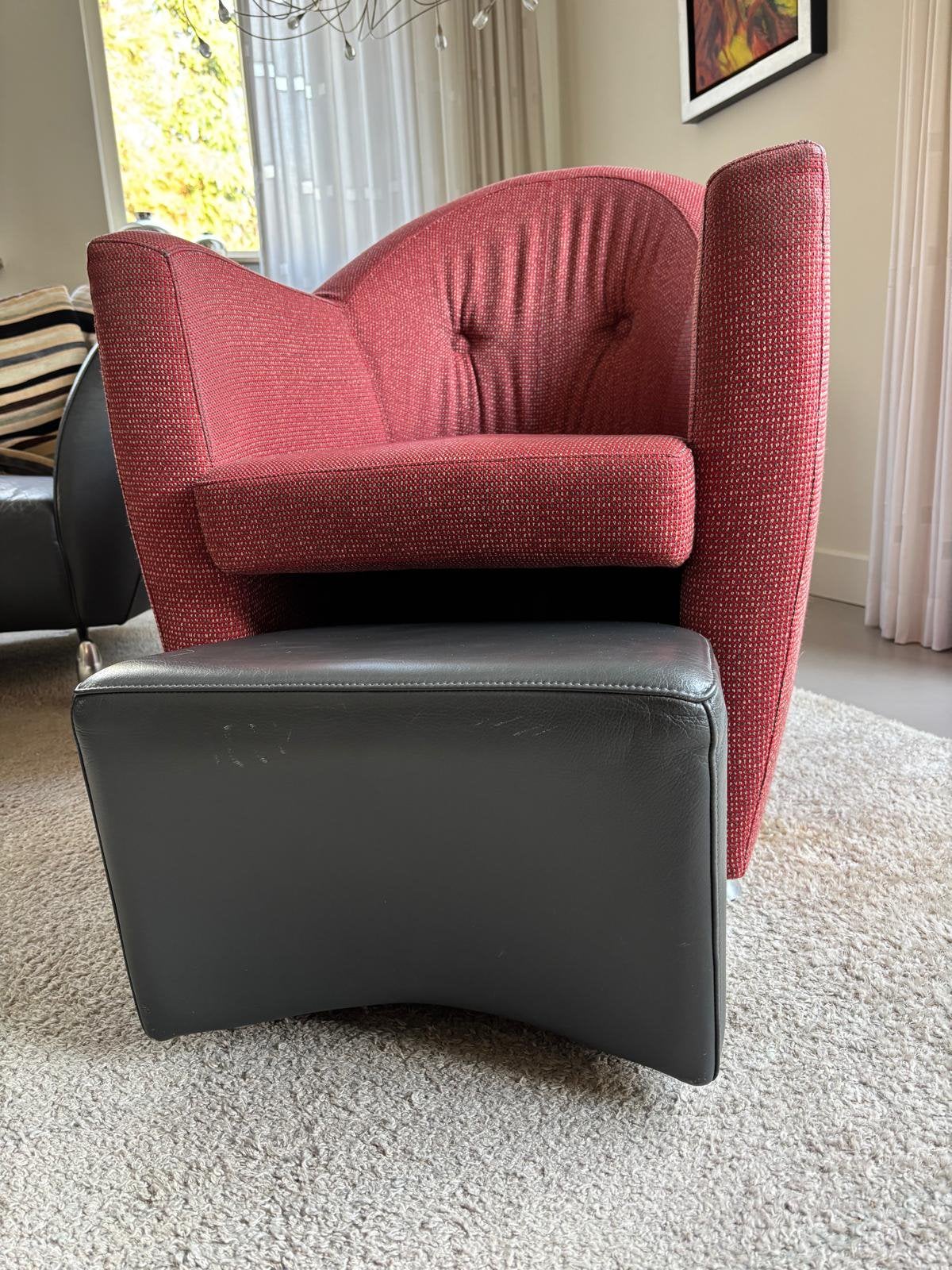 Leolux Carabita stoelen en hockers, Ophalen, Gebruikt, Leer, Modern