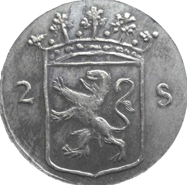 Nederland - Utrecht 2 stuivers 1787 (Birmingham-slag), Ophalen of Verzenden, Vóór koninkrijk, Overige waardes, Losse munt
