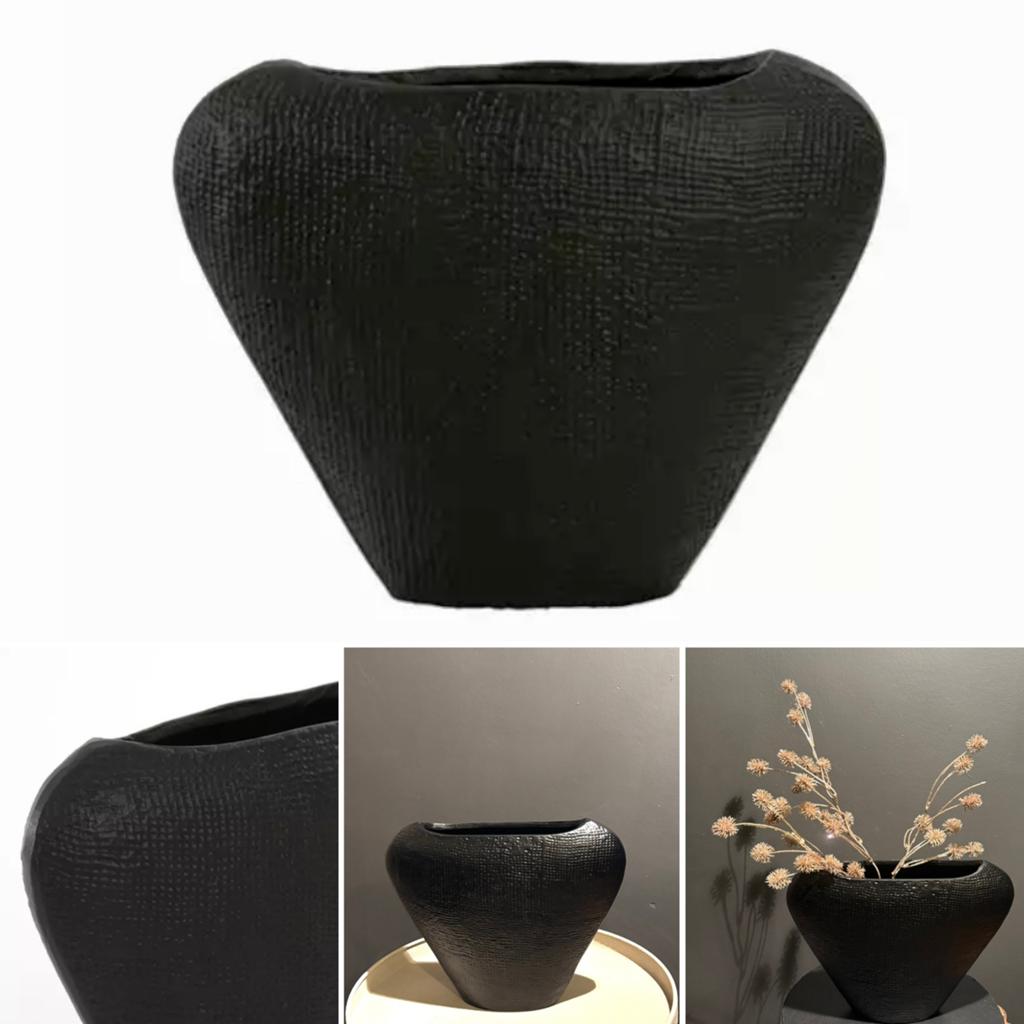 Light & Living MAYORO vaas mat zwart 32 cm | €49,95, Overige materialen, Ophalen of Verzenden, Info@discountfashioncorner.nl, Minder dan 50 cm