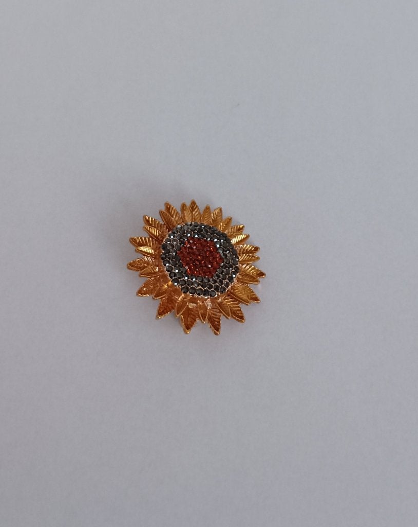 Bloem broche, Sieraden, Tassen en Uiterlijk, Broches, Nieuw, Overige materialen, Overige kleuren, Minder dan 4 cm, Met strass