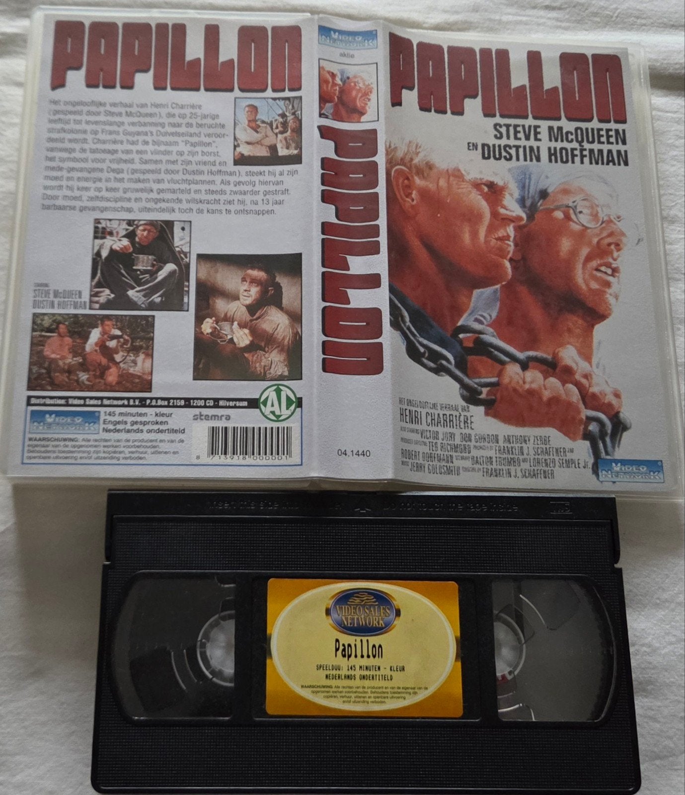 Papillon VHS Classic, Cd's en Dvd's, Alle leeftijden, Ophalen of Verzenden, Gebruikt, Actie en Avontuur