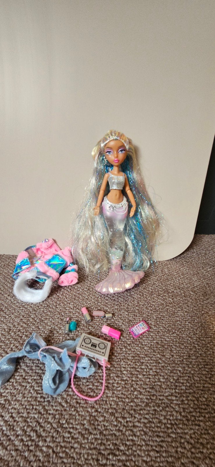 Zeemeerminpop met accessoires - Zo goed als nieuw, Ophalen of Verzenden, Zo goed als nieuw, Barbie