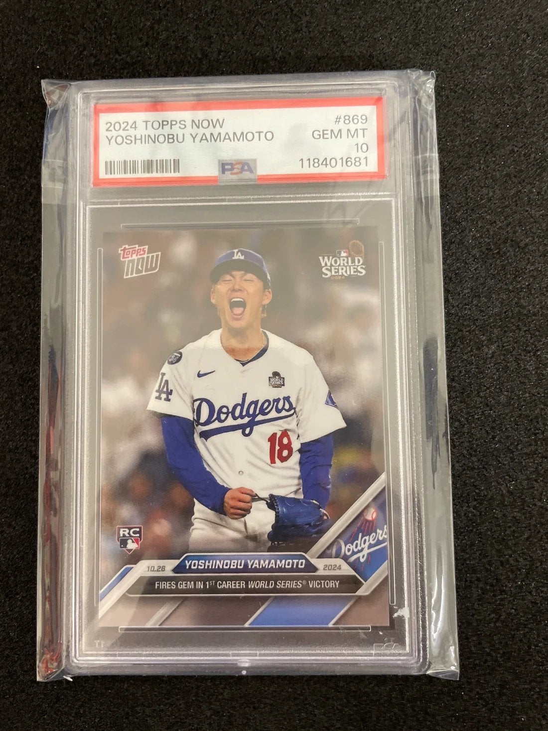 Yoshinobu Yamamoto 2024 Topps Now RC Dodgers PSA 10, Ophalen of Verzenden, Nieuw, Overige sporten, Spelerskaart