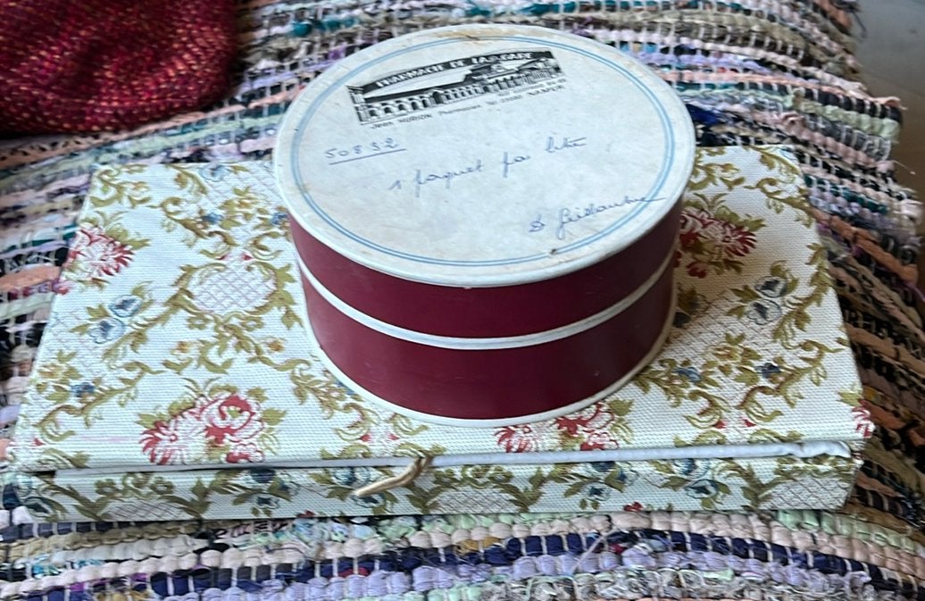 2 Leuke Oude Kartonnen Opbergdoosjes, Ophalen of Verzenden