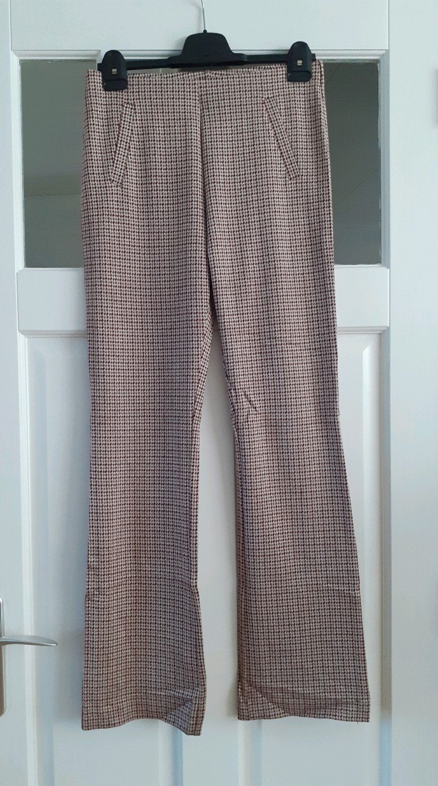 No Man's Land beige- donkerbruine broek maat 36, Bruin, Ophalen of Verzenden, Zo goed als nieuw, Maat 36 (S)