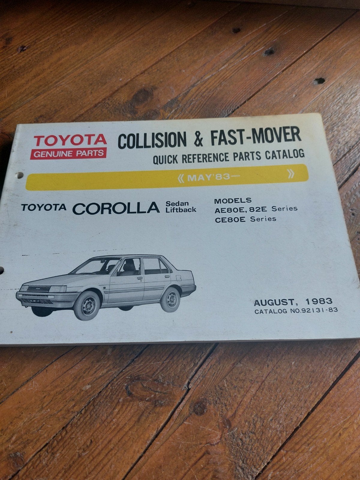PARTS CATALOGUS TOYOTA COROLLA AE80 AE82 CE80, Ophalen of Verzenden