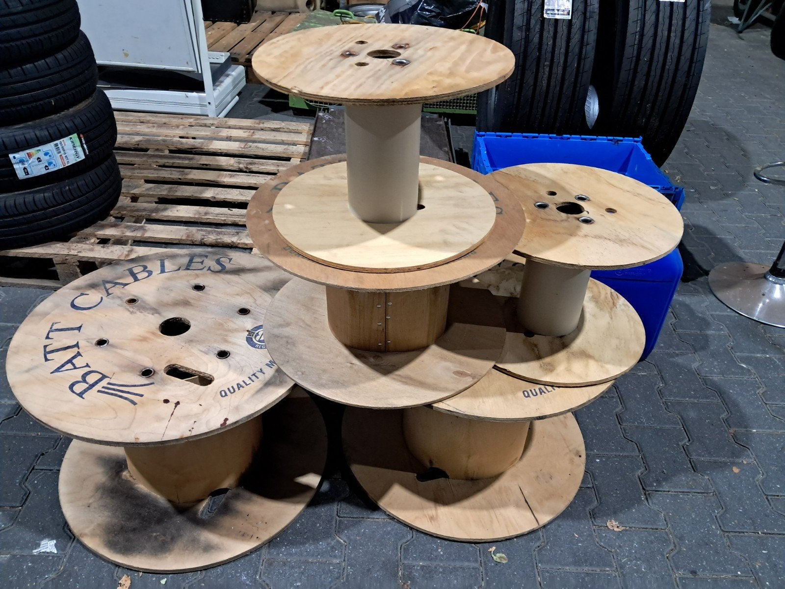 Houten kabelhaspels - Diverse maten, Ophalen, Gebruikt
