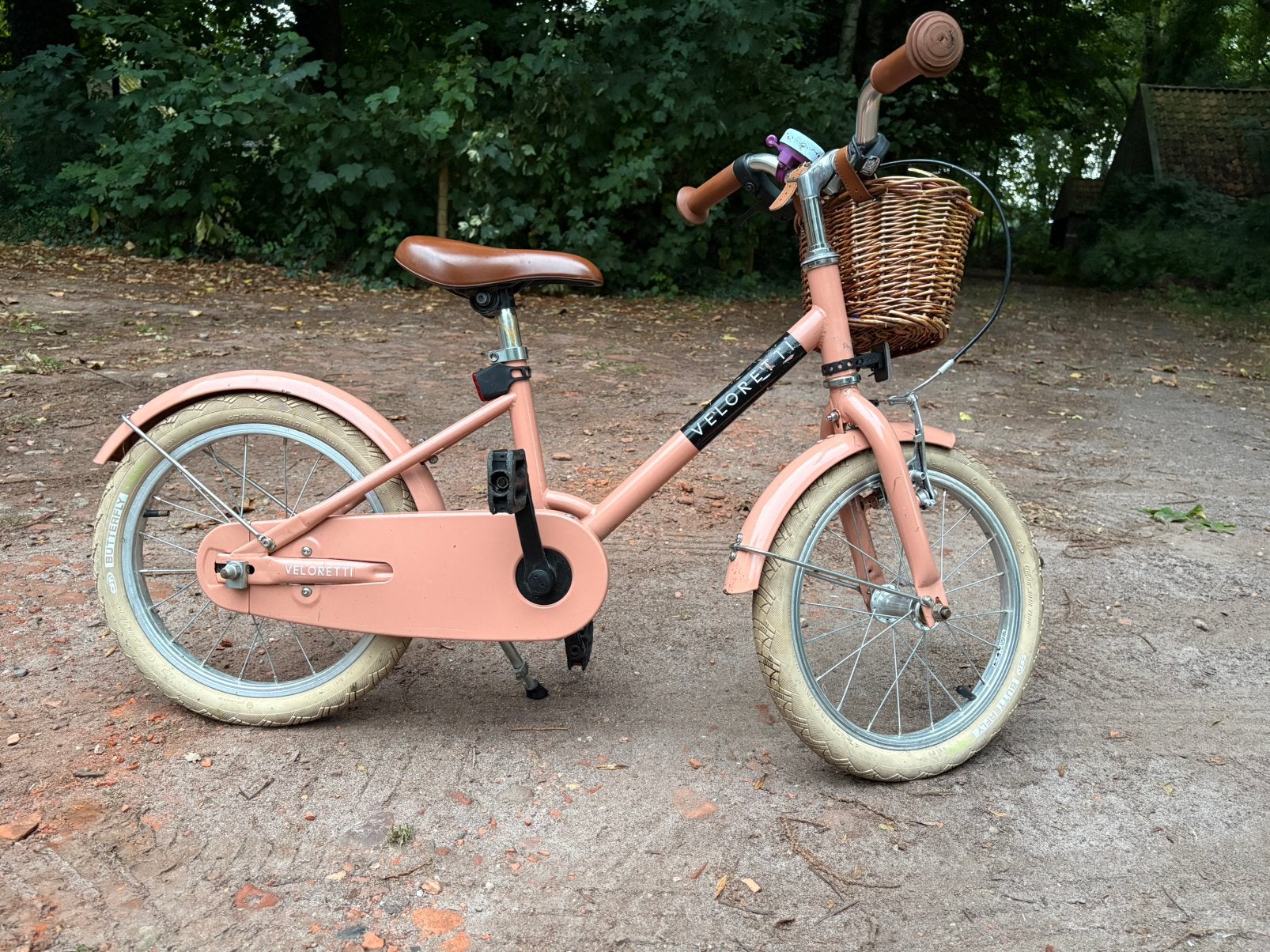 Veloretti Maxi kinderfiets 16 inch met rotan mandje, Ophalen, Gebruikt, Terugtraprem, 16 tot 20 inch
