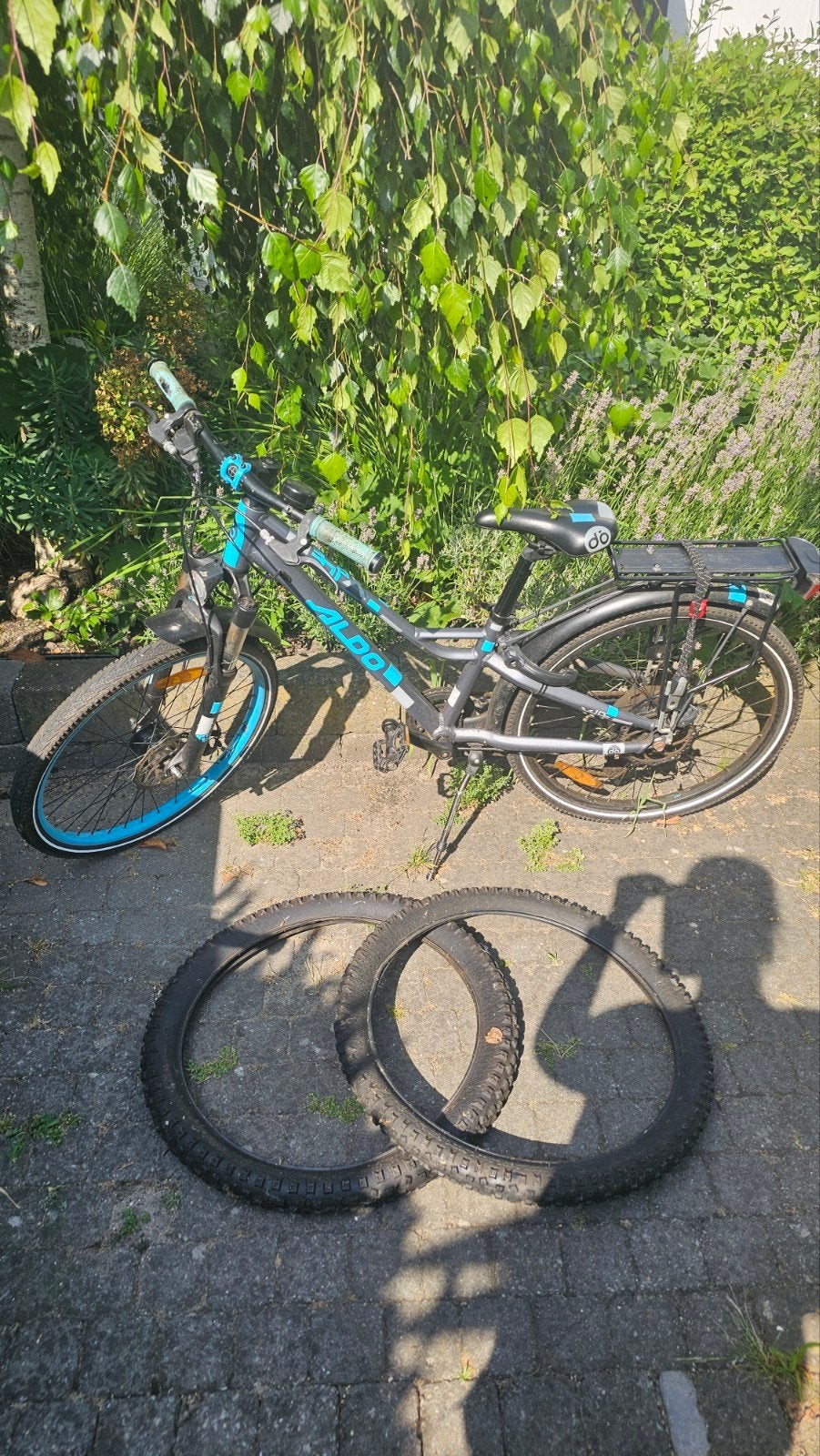 Aldo Mountainbike 22 inch  met bagagedrager en spatborden, Fietsen en Brommers, Fietsen | Mountainbikes en ATB, Ophalen