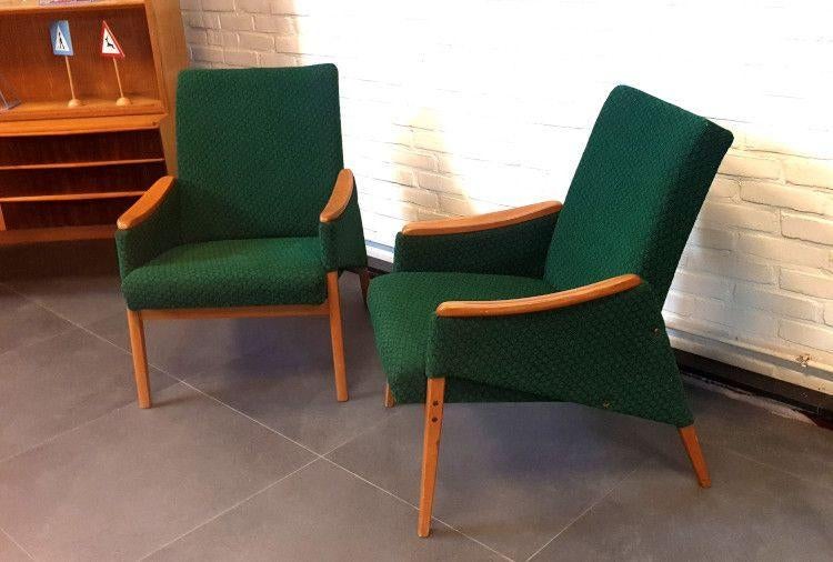 Vele Mooie Sixties Fauteuils, gewoon neerzetten&genieten, Gebruikt, 75 tot 100 cm, Ophalen of Verzenden, Stof