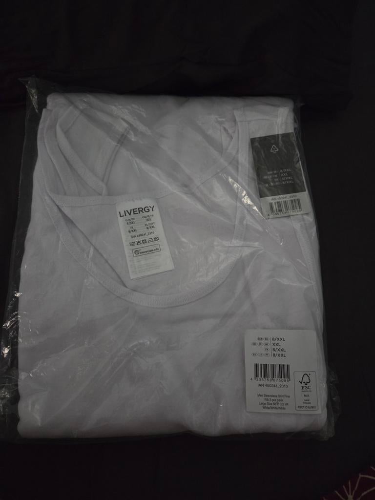 LIVERGY heren onderhemd wit XXL - Nieuw in verpakking, Kleding | Heren, Ondergoed, Ophalen of Verzenden, Wit, LIVERGY, Hemd