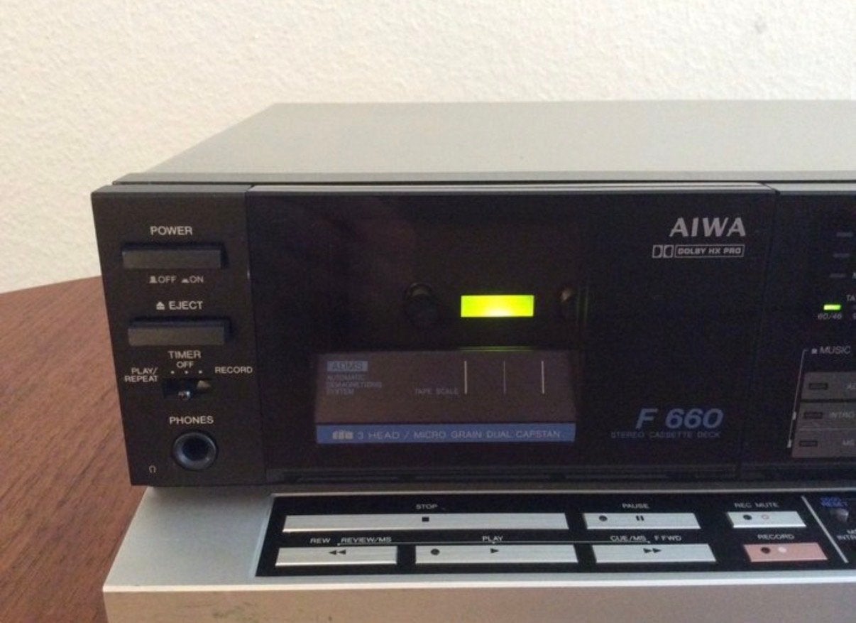 Aiwa F-660 3-Head Stereo Cassettedeck - Uitstekende Opnamekw, Audio, Tv en Foto, Cassettedecks, Ophalen of Verzenden, Enkel, Overige merken